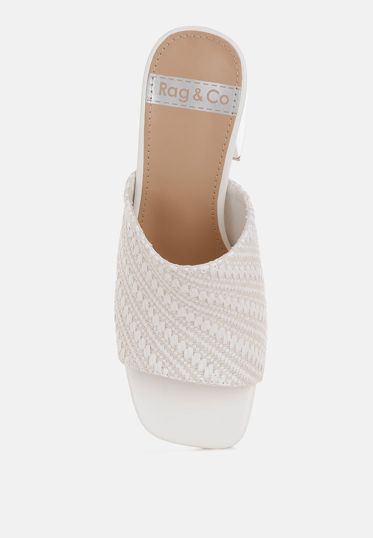 morgana woven raffia slip ons#color_white