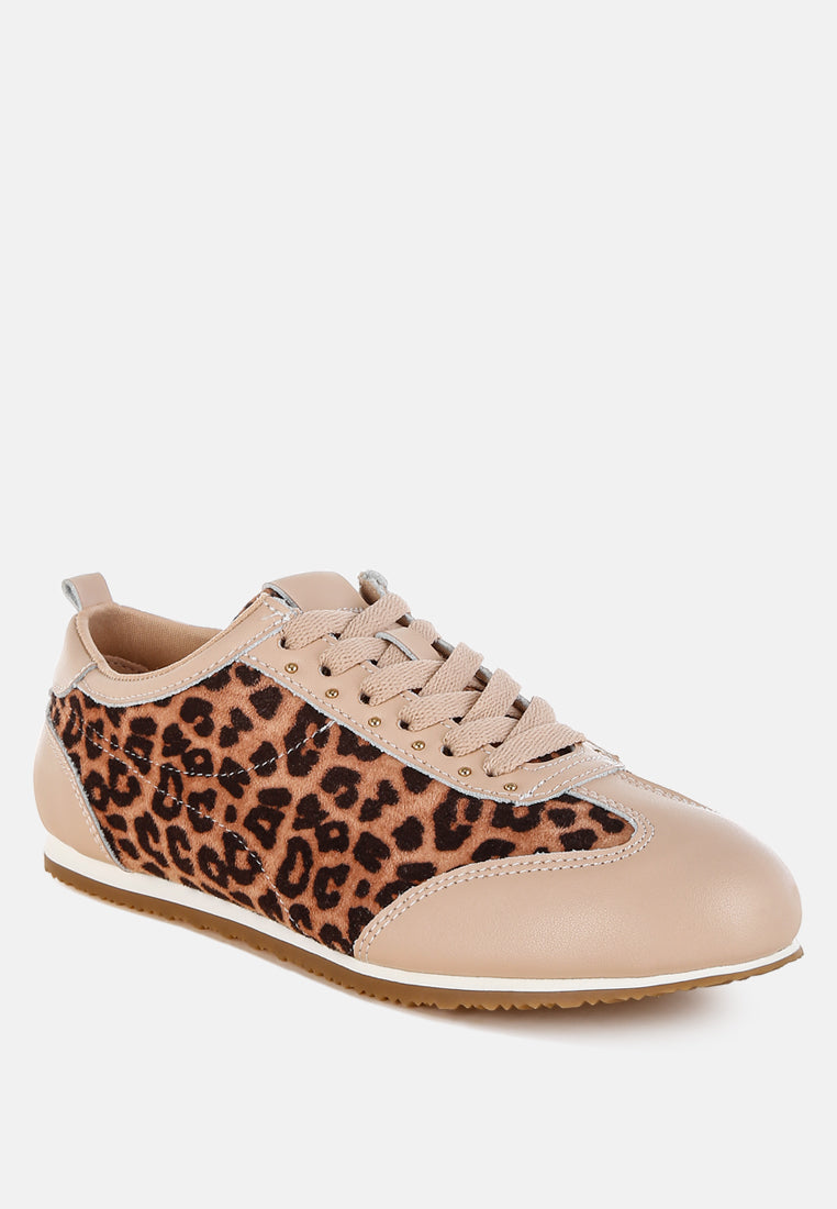 narati leopard print real leather sneakers#color_leopard