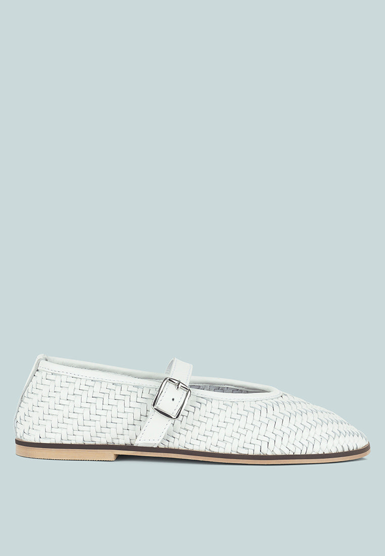 nazuka handcrafted real suede leather flats#color_white