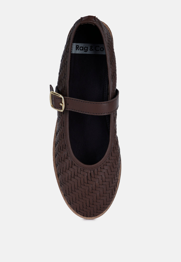 nazuka handcrafted real suede leather flats#color_brown