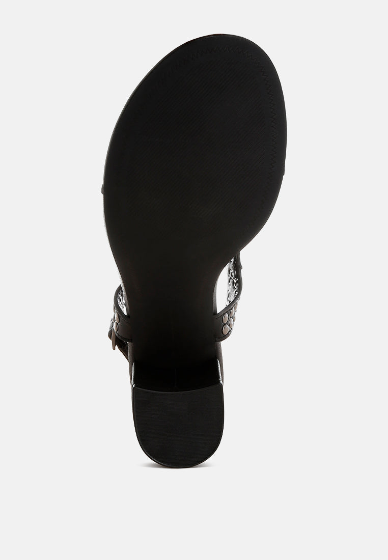 Nerina Studded Genuine Leather Sandals