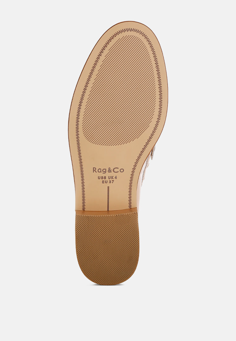 oglavia studs embellished leather loafers#color_beige