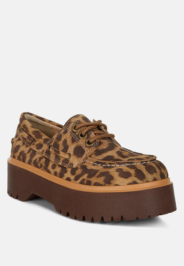 onglur leopard print suede oxford loafers#color_leopard