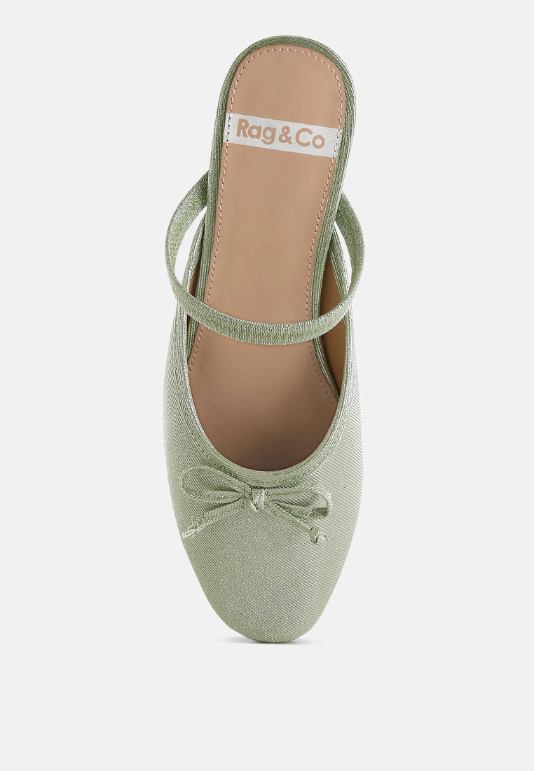 opalia glitter ballet mules#color_green