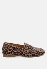 paboa leopard print flat loafers#color_leopard