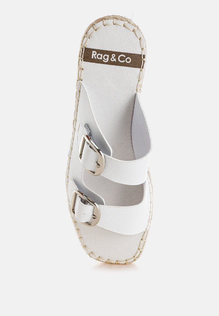 palala genuine soft leather square toe espadrilles#color_white