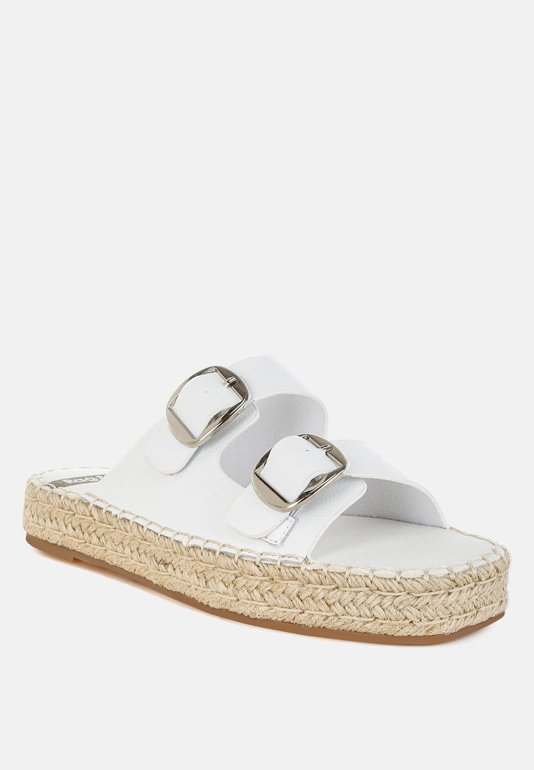 palala genuine soft leather square toe espadrilles#color_white