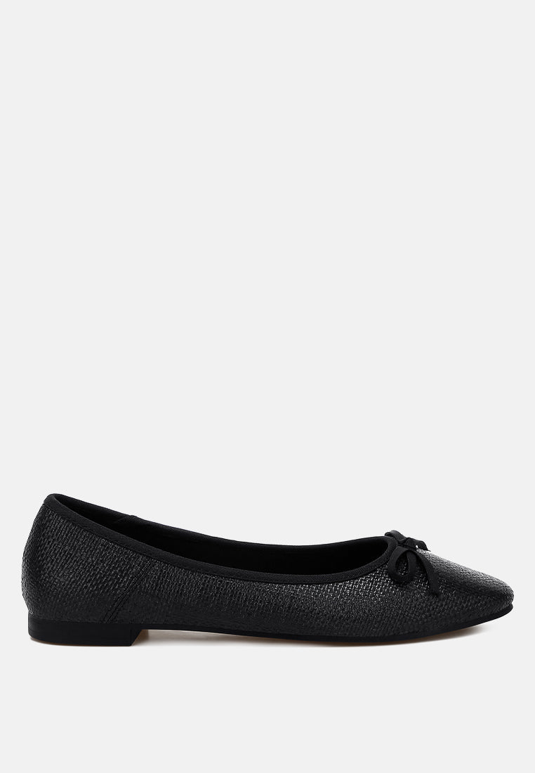 paper rings raffia ballet flats#color_black