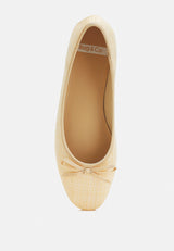 paper rings raffia ballet flats#color_natural