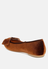 pothos luxurious velvet bow ballerinas#color_bronze