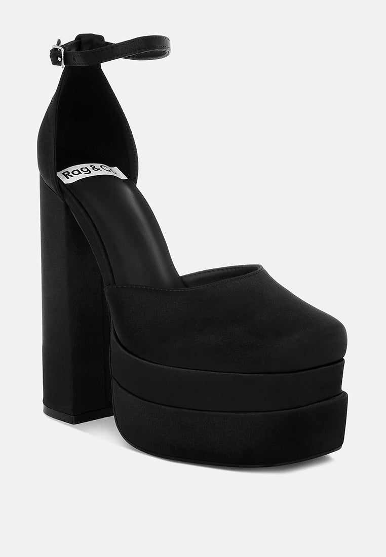 MARTINI Black Sky High Platform Sandals