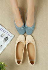 vigilante bow detail denim ballerinas#color_blue