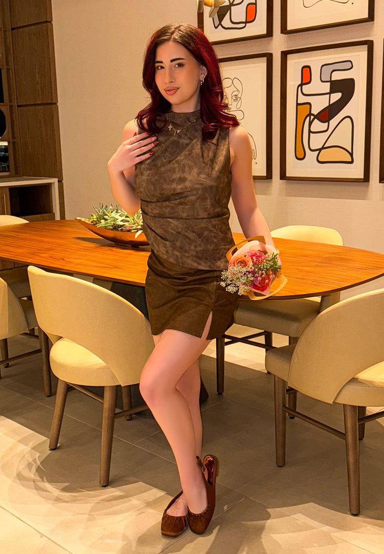 cheeni satin square toe flat slingbacks#color_brown