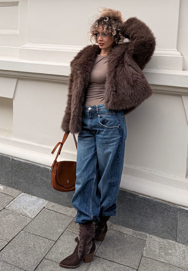 rambler rhinestones embellished calf boots#color_brown