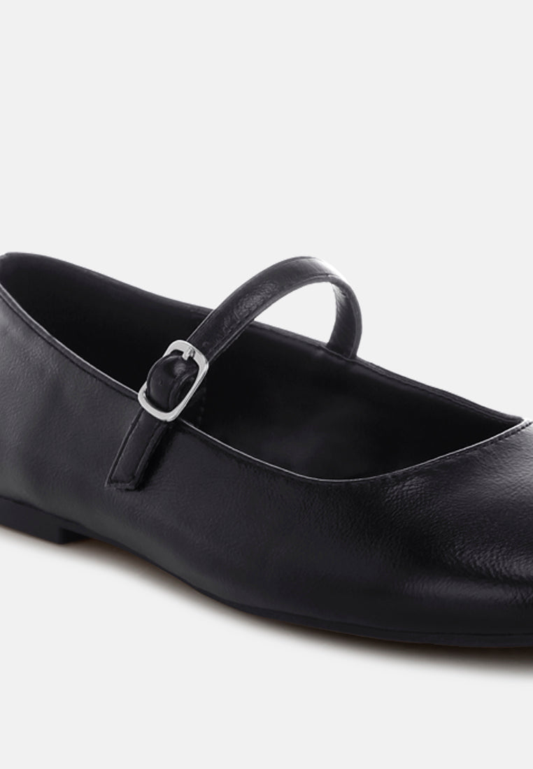 humbal mary jane flats#color_black-metallic faux leather