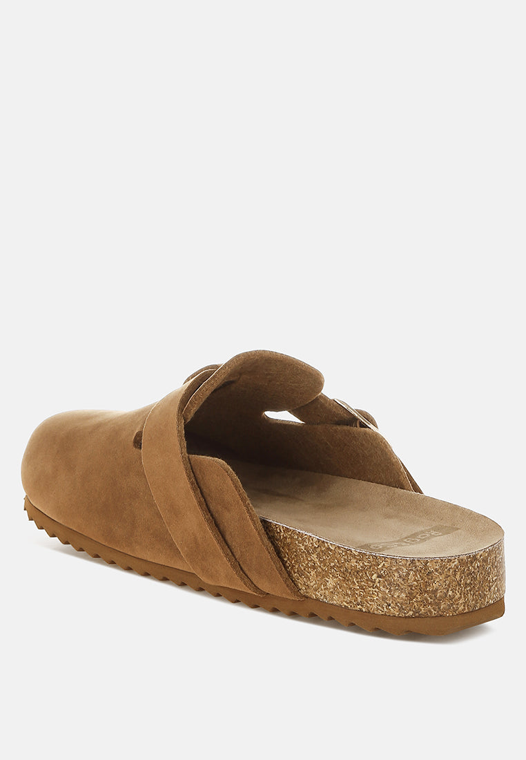 ratiha buckle accent slip-on footbed mules#color_tan