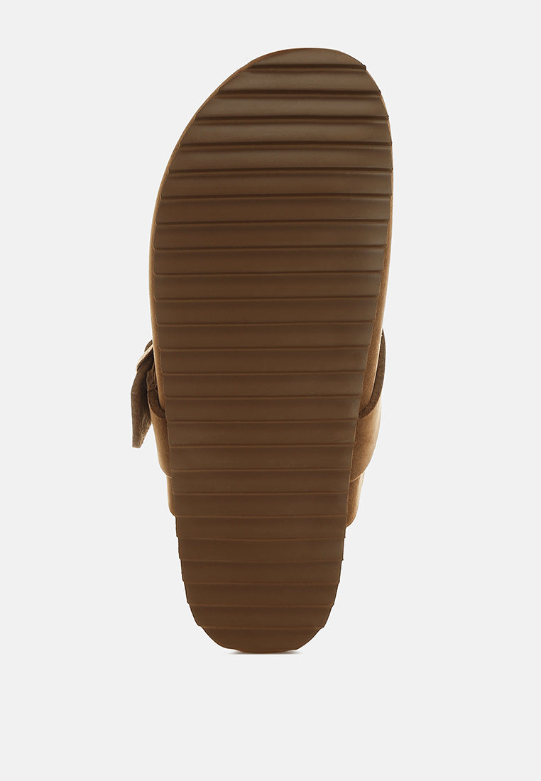 ratiha buckle accent slip-on footbed mules#color_tan