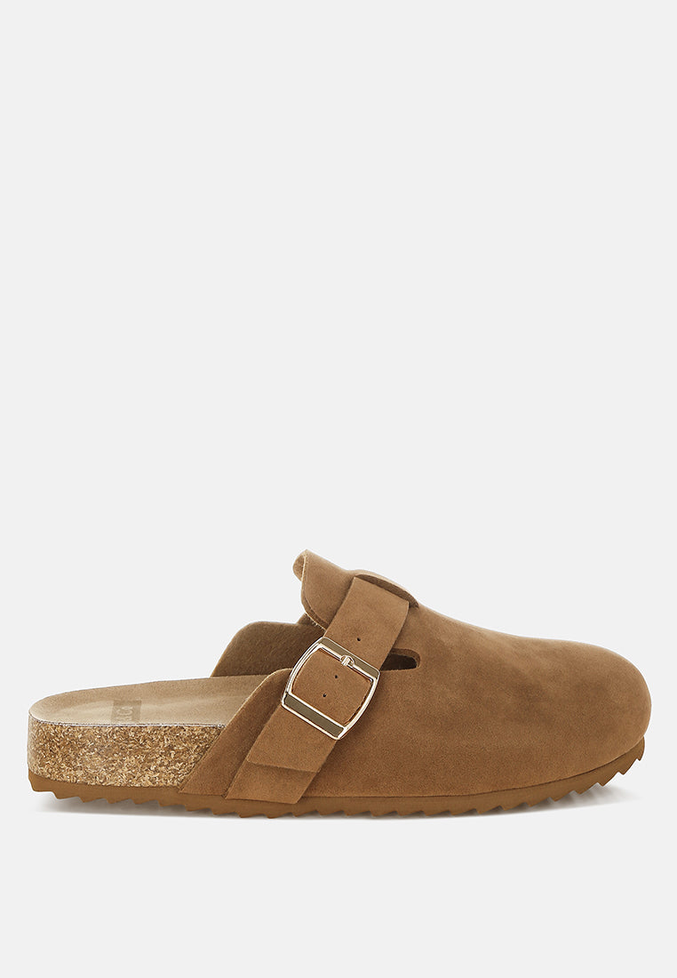 ratiha buckle accent slip-on footbed mules#color_tan