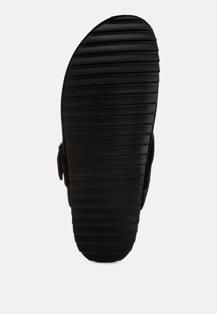 ratiha buckle accent slip-on footbed mules#color_black