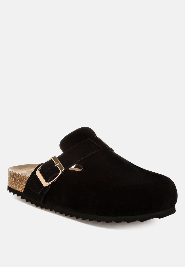 ratiha buckle accent slip-on footbed mules#color_black