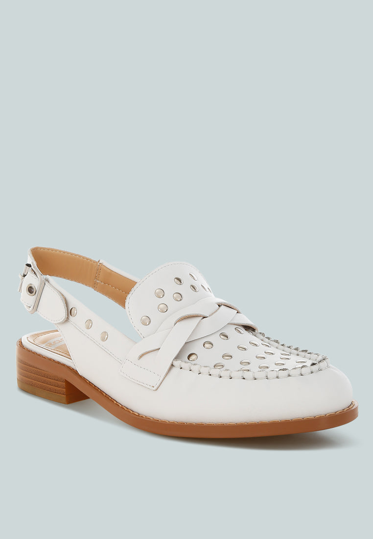 remykin braided penny strap loafers#color_white