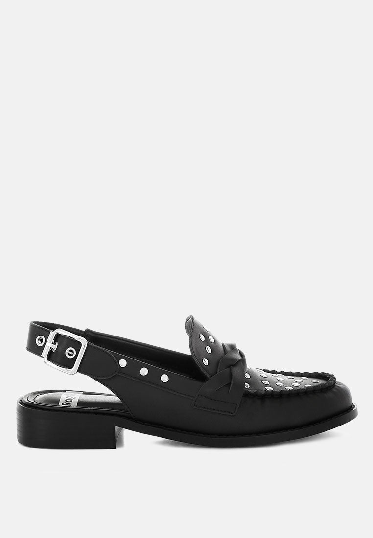 remykin braided penny strap loafers#color_black