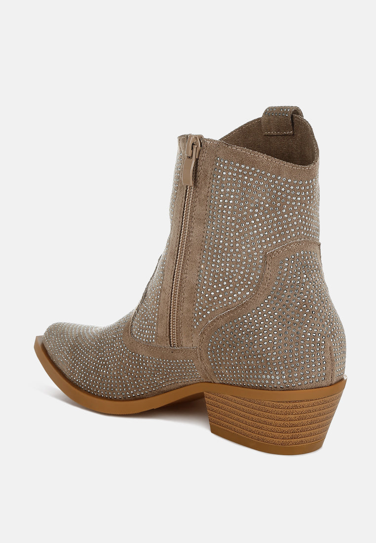 costello rhinestones embellished cowboy boots#color_taupe