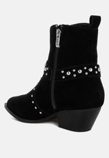 rodeo studded suede ankle boots#color_black