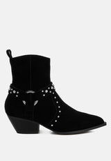 rodeo studded suede ankle boots#color_black