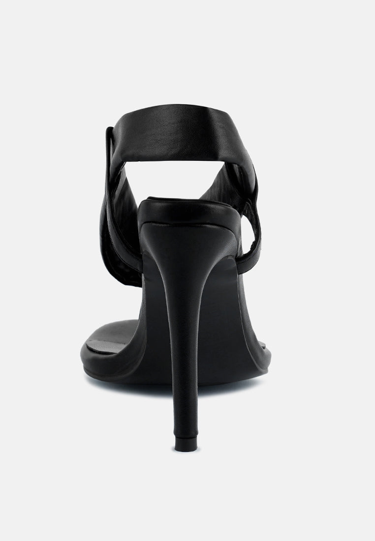 Buy SINGLES Black High Heeled Thong Sandals Online in Canada