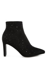 sakura diamante embellished microfiber boots#color_black