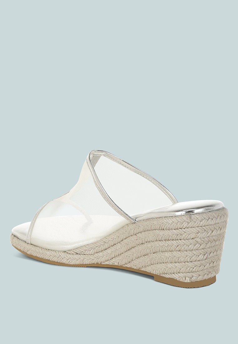 seraphine breathable mesh slip-on wedges#color_silver