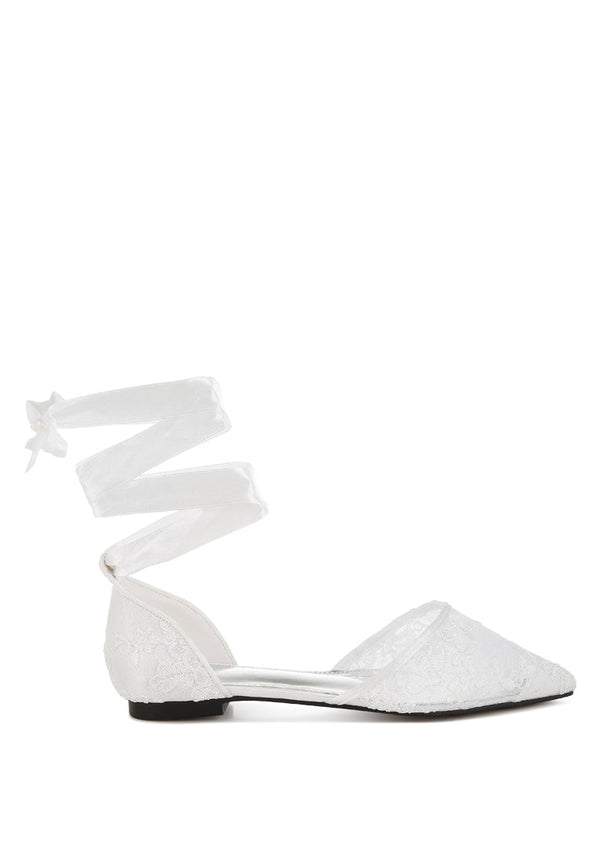 shrami pearl & rhinestone strap flat sandals#color_white