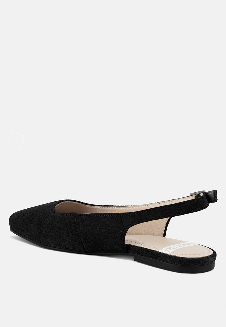sozani genuine suede leather slingback flats#color_black