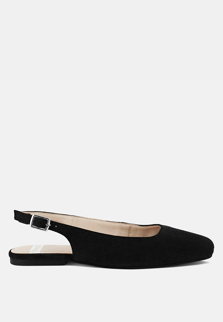 sozani genuine suede leather slingback flats#color_black