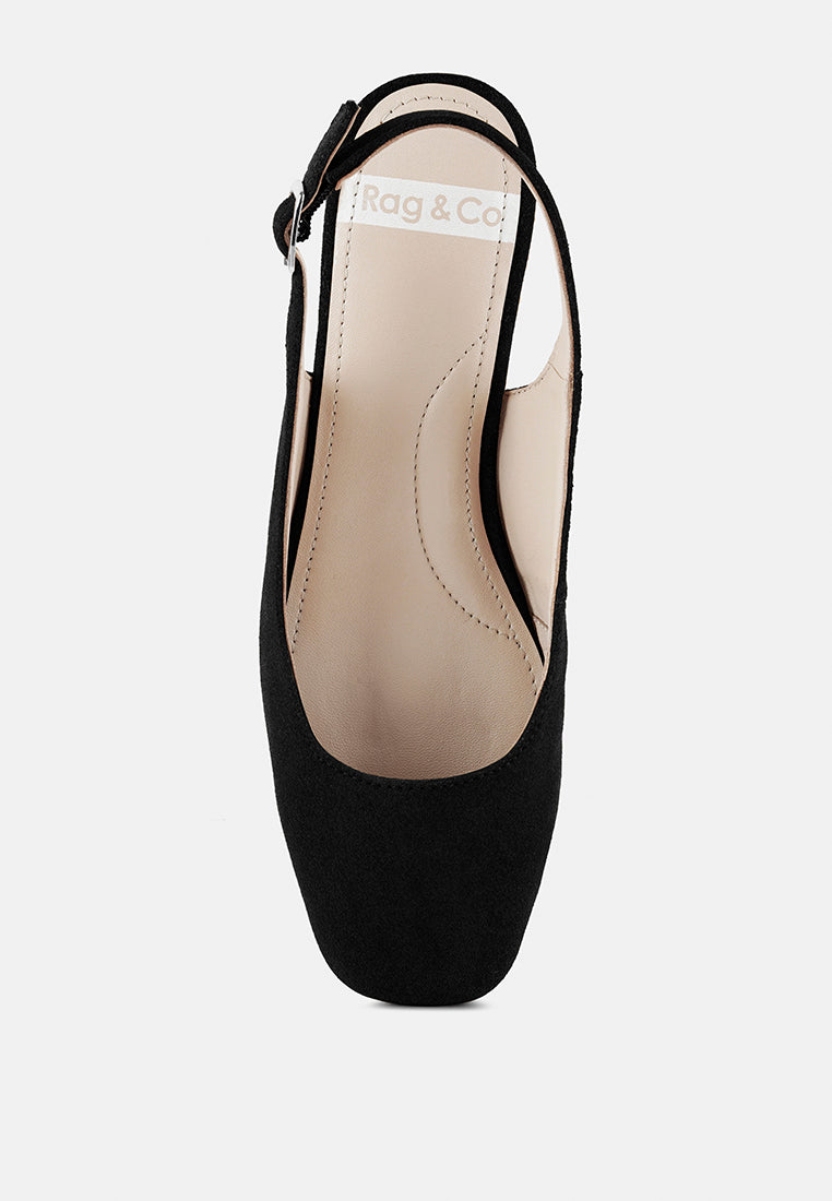 sozani genuine suede leather slingback flats#color_black