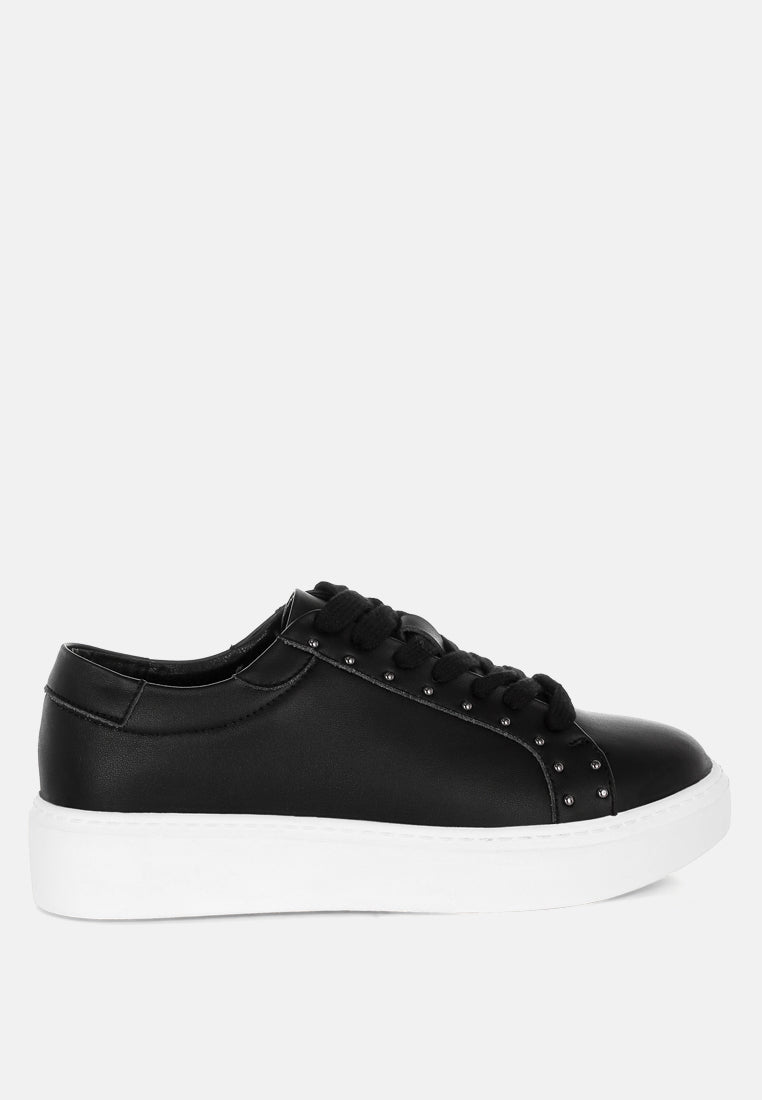 strider studs embellished chunky sneakers#color_black