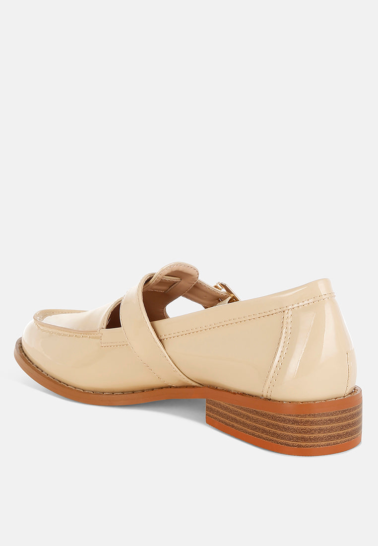 swenson patent pleather mary jane loafers#color_beige