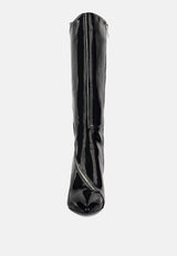 TSAROH Zip Around Calf Boot#color_black