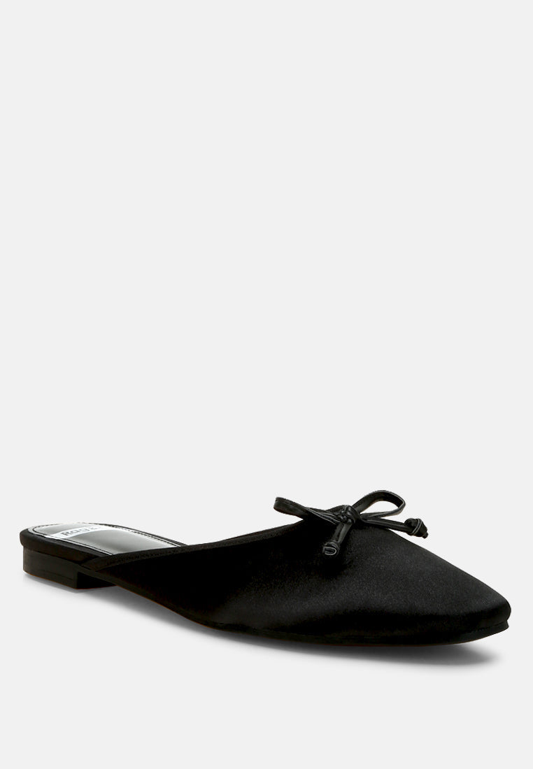 taylena satin bow detail mules#color_black