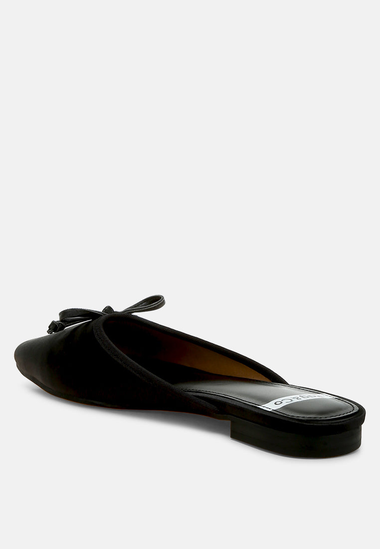 taylena satin bow detail mules#color_black