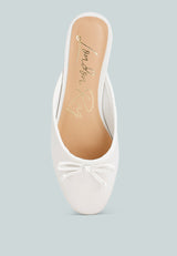 taylena satin bow detail mules#color_white