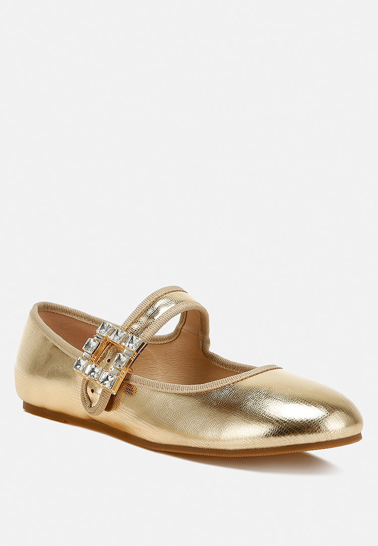 upstage brooch mary jane sandals#color_gold