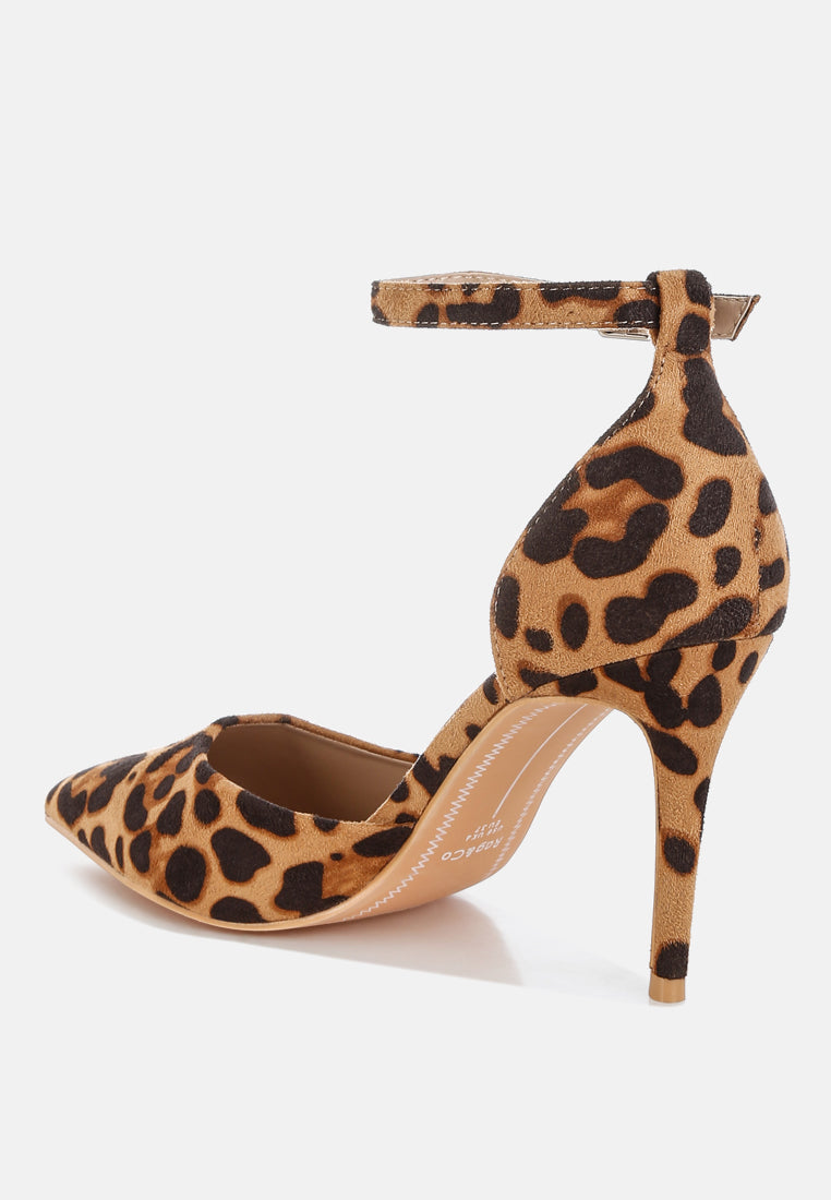 ushra microfiber stiletto sandals#color_leopard