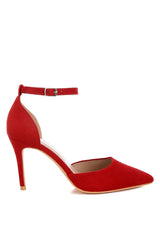 ushra microfiber stiletto sandals#color_red