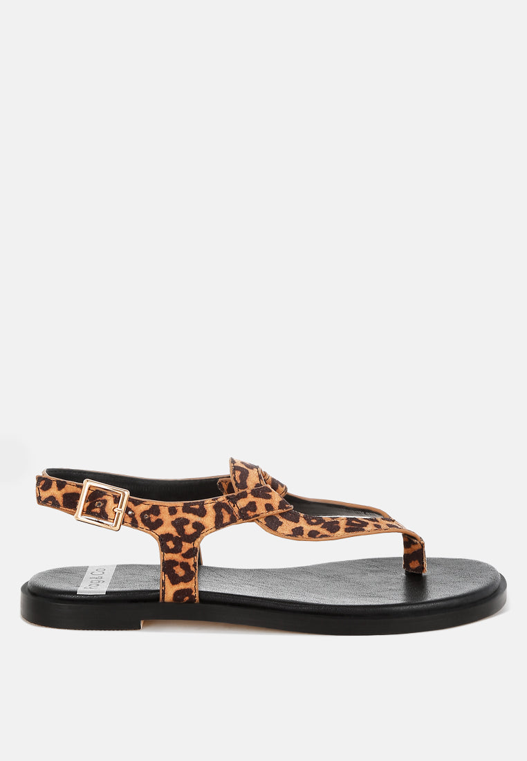 venusa leopard print buckled flats#color_leopard