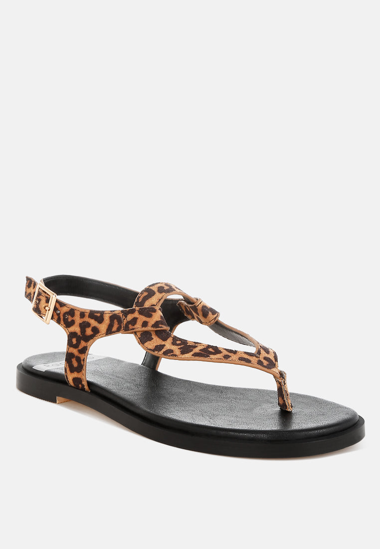 venusa leopard print buckled flats#color_leopard