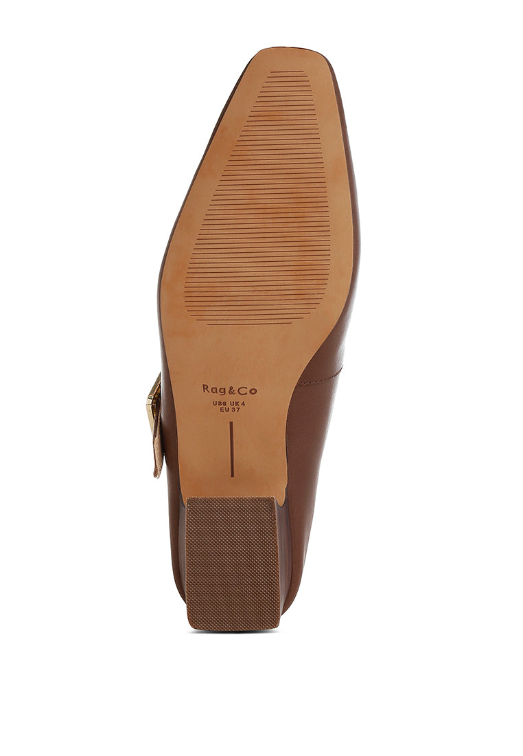 vernis genuine leather mary jane sandals#color_brown