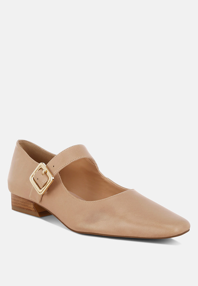 vernis genuine leather mary jane sandals#color_beige