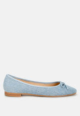 vigilante bow detail denim ballerinas#color_blue